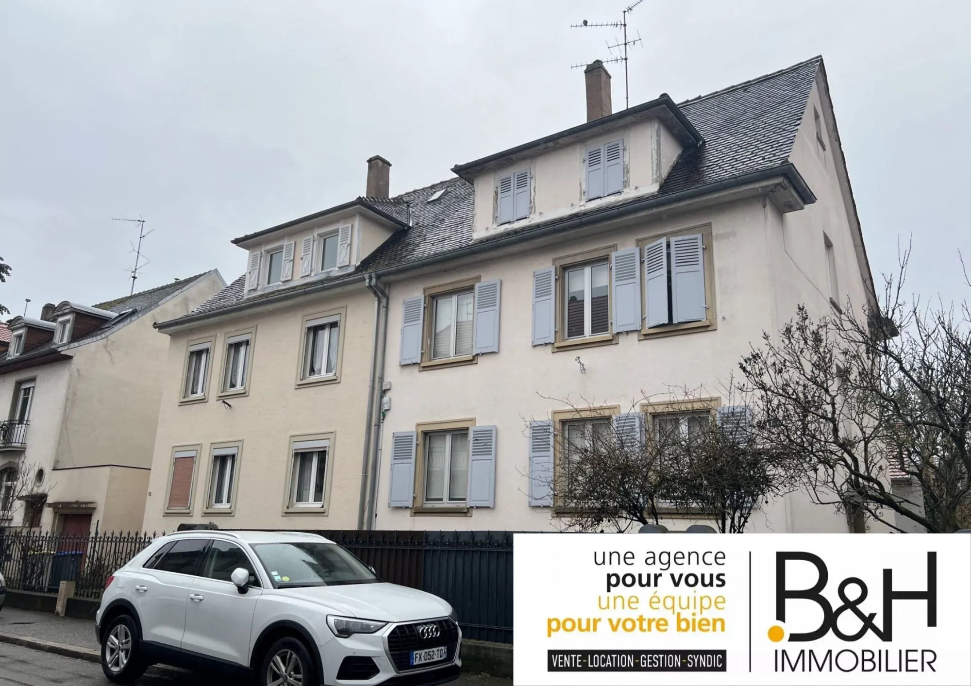 Appartement F3 à rénover avec jardin privatif à Strasbourg idéal investissement ou résidence principale 
