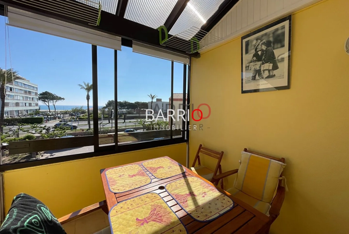 Charmant appartement T2 cabine avec vue mer à Saint-Cyprien à 150 m de la plage 