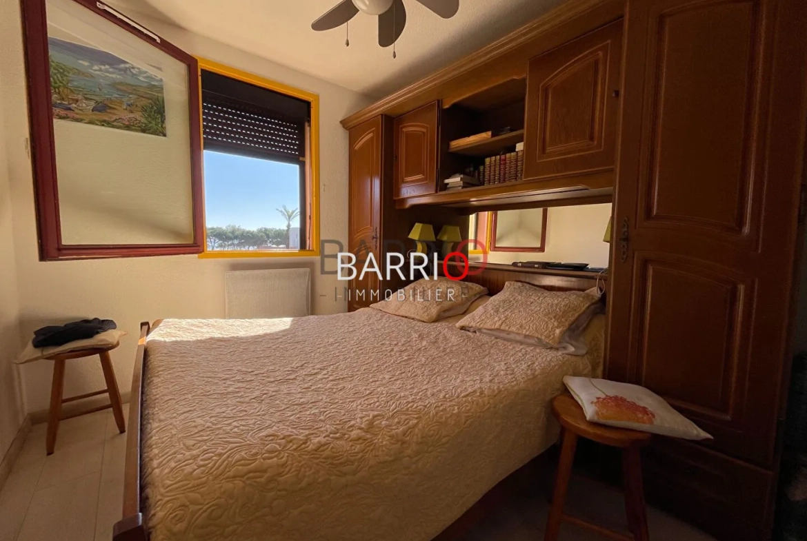 Charmant appartement T2 cabine avec vue mer à Saint-Cyprien à 150 m de la plage 