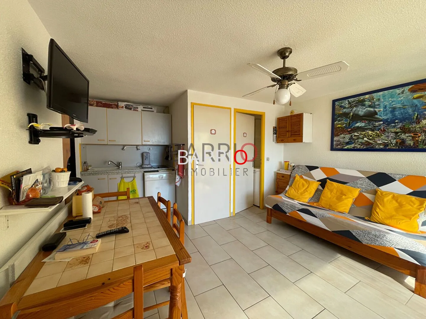 Charmant appartement T2 cabine avec vue mer à Saint-Cyprien à 150 m de la plage 
