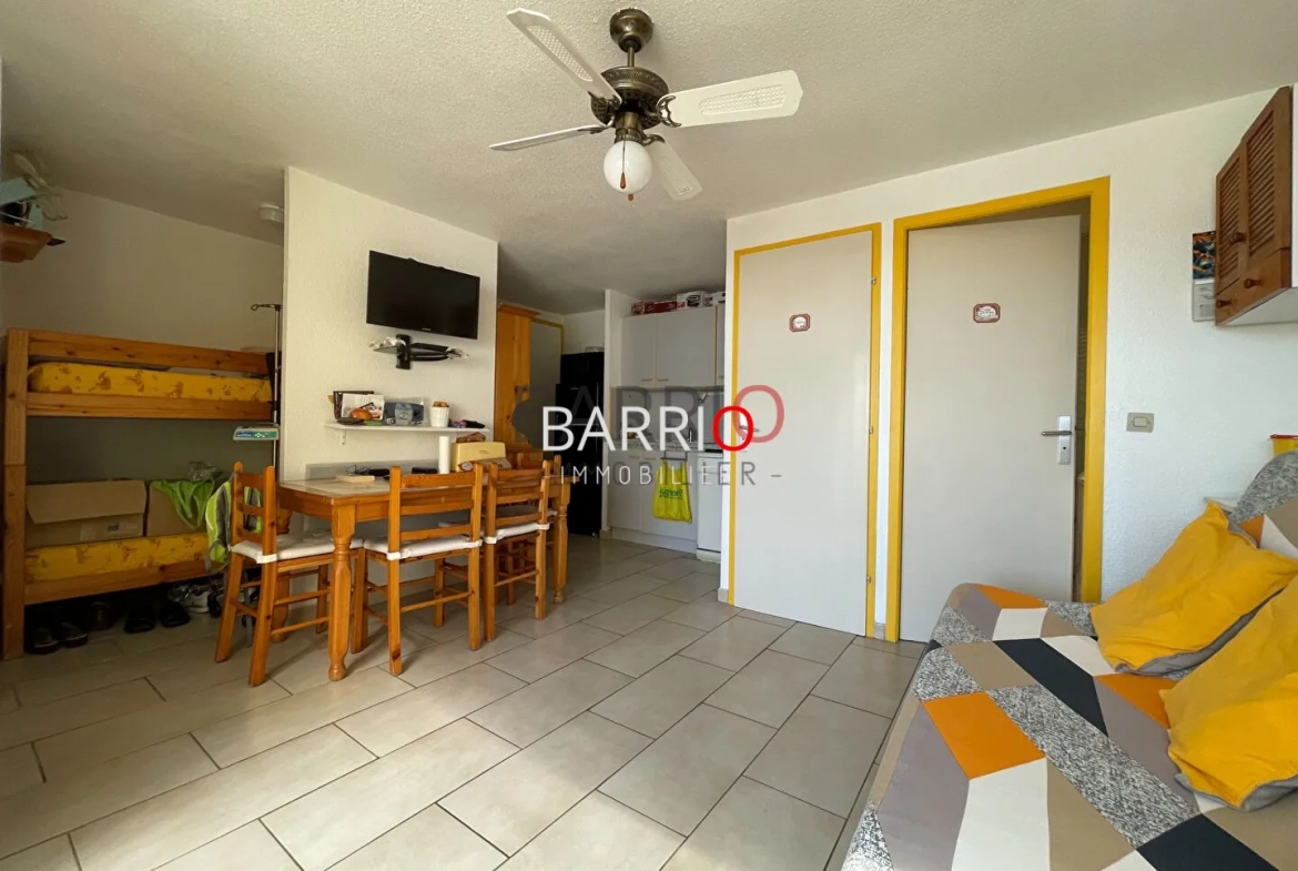 Charmant appartement T2 cabine avec vue mer à Saint-Cyprien à 150 m de la plage 