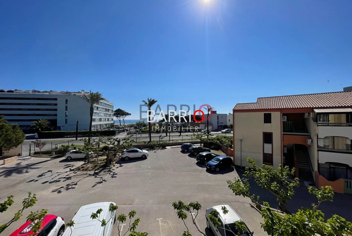 Charmant appartement T2 cabine avec vue mer à Saint-Cyprien à 150 m de la plage 