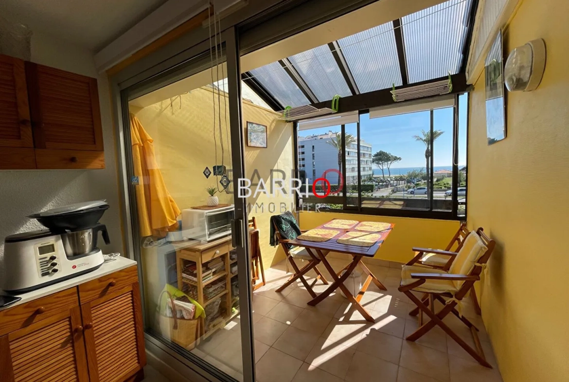 Charmant appartement T2 cabine avec vue mer à Saint-Cyprien à 150 m de la plage 