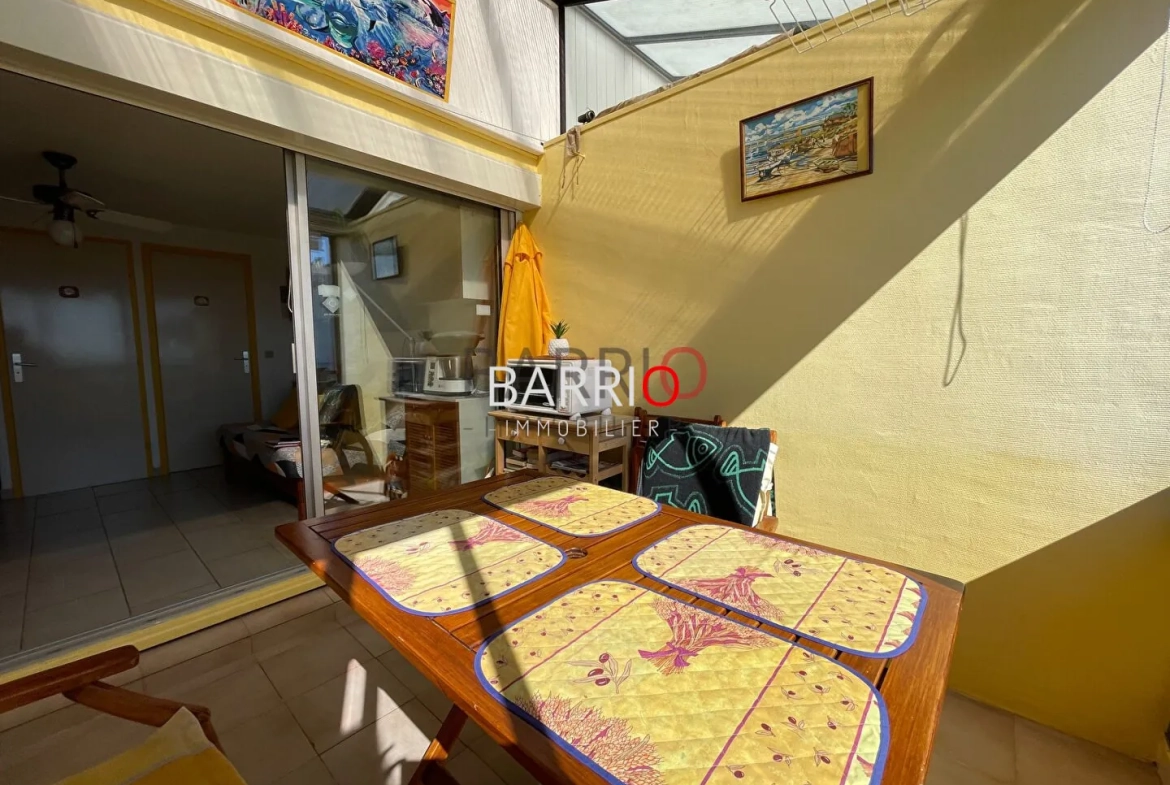 Charmant appartement T2 cabine avec vue mer à Saint-Cyprien à 150 m de la plage 