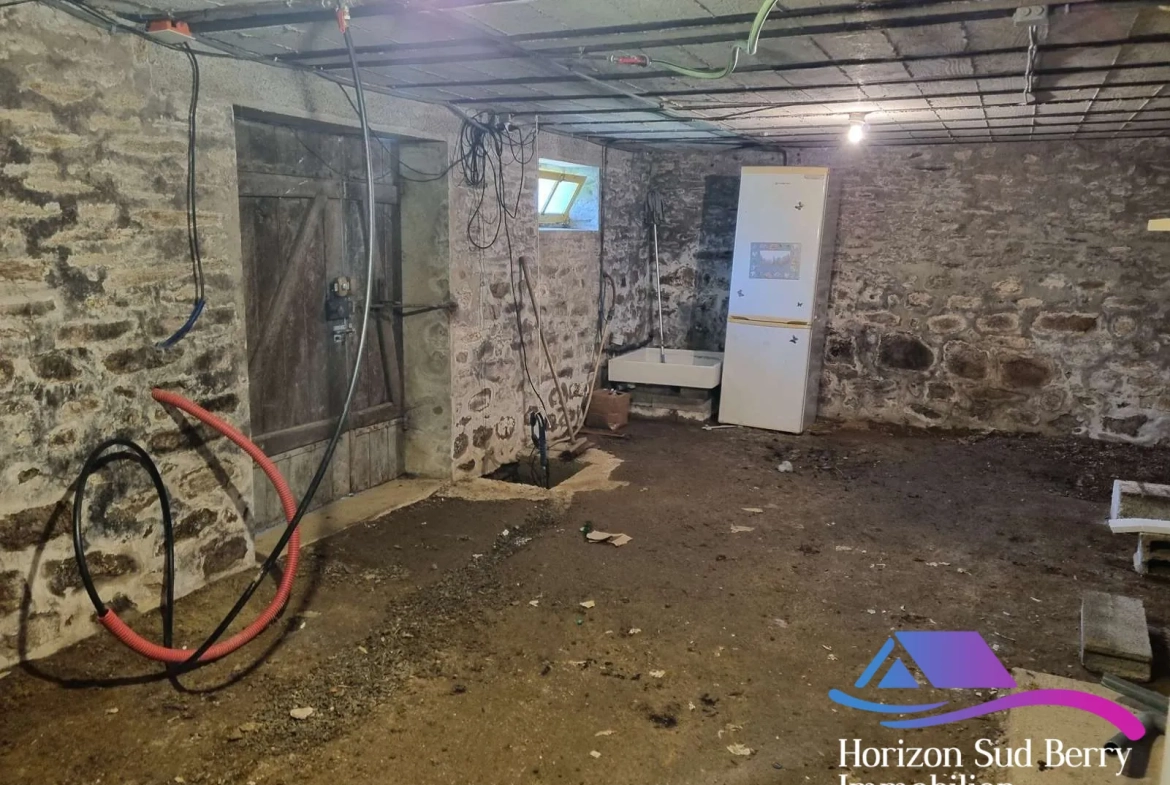 cave Maison de campagne à rénover avec grand jardin à Nouziers, Creuse 