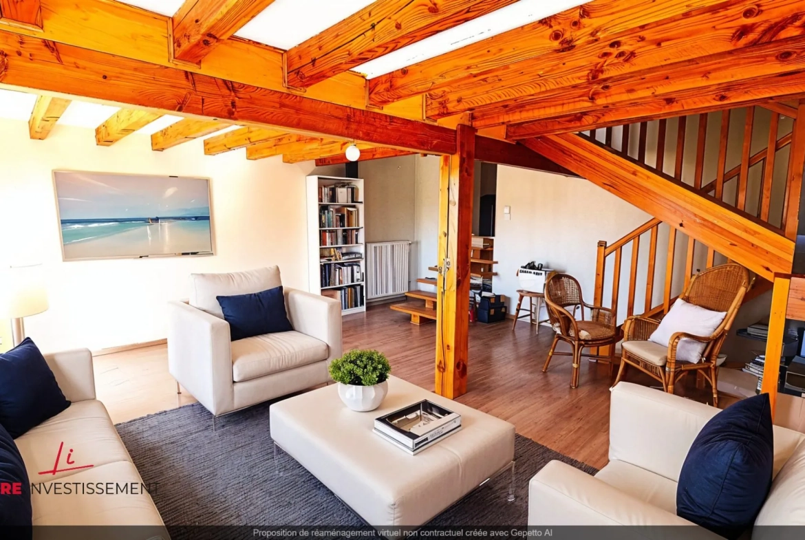 Appartement duplex T3 lumineux avec jardin à Saint-Étienne 