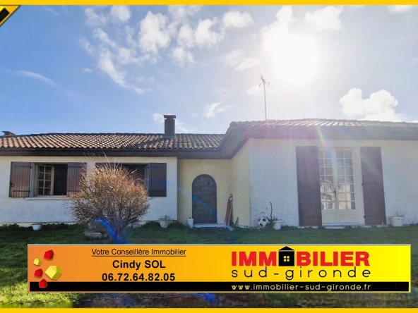 Maison familiale avec jardin au centre de Bazas - 110 m² à rafraîchir