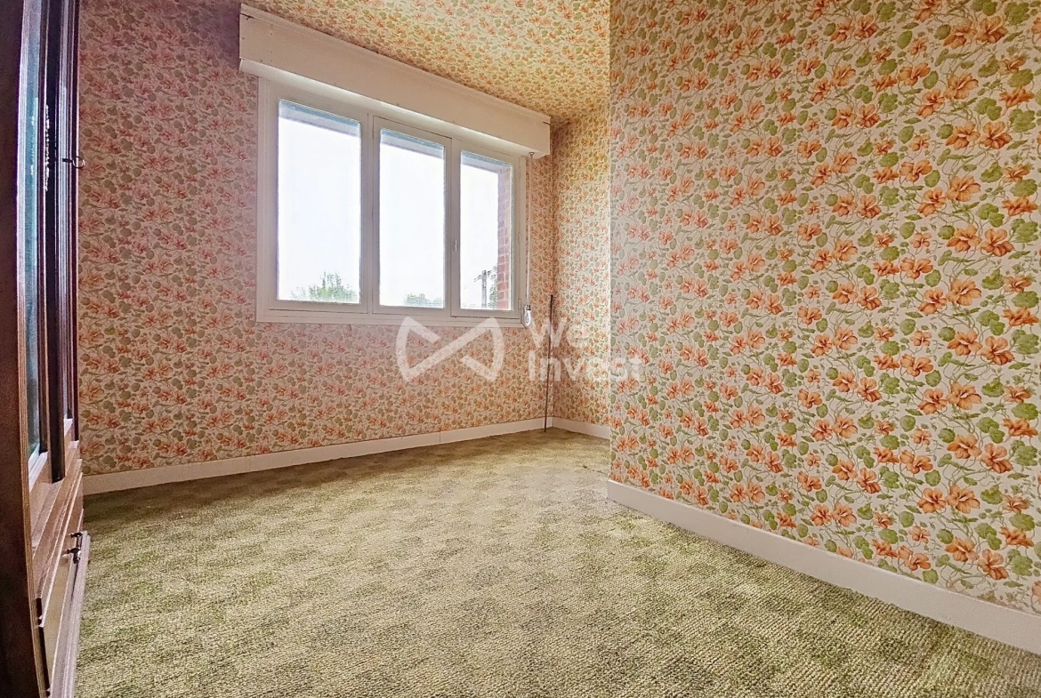 Maison à vendre à Berlaimont – 4 chambres, jardin, garage, potentiel de rénovation 