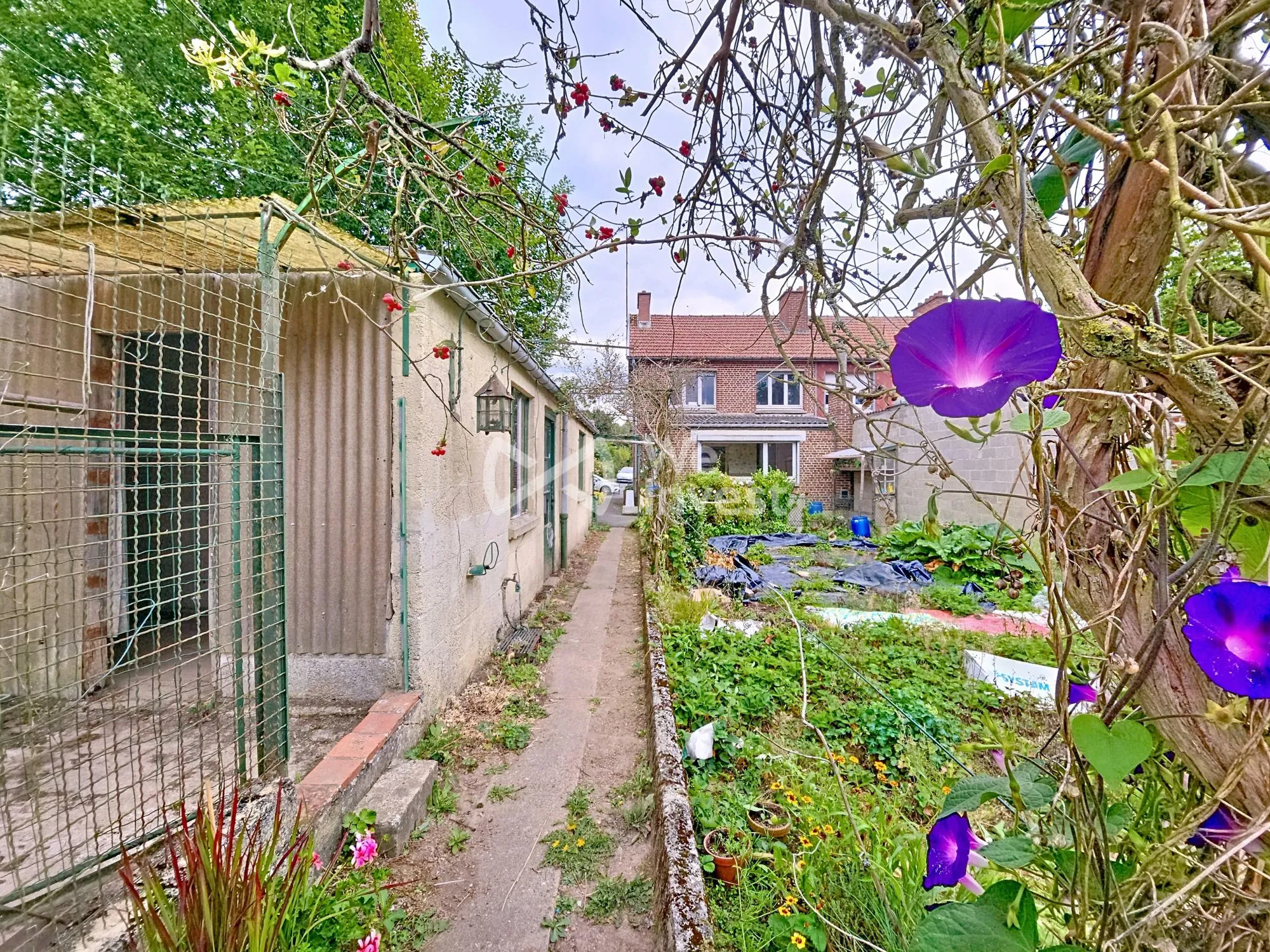 Maison à vendre à Berlaimont – 4 chambres, jardin, garage, potentiel de rénovation 