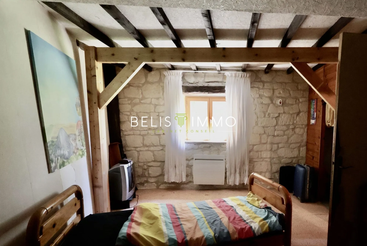 Maison en pierres à vendre avec vue panoramique sur la vallée de la Vienne près de Chinon 