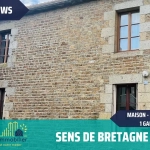 Charmante maison à vendre à Sens-de-Bretagne avec garage, préau et fort potentiel de rénovation