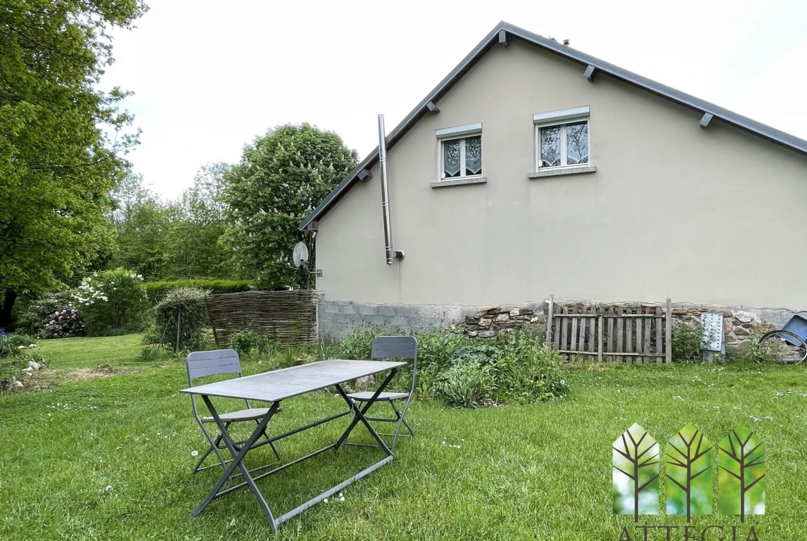 À vendre maison de 130 m² avec terrain, proche de Bonnat, environnement paisible 