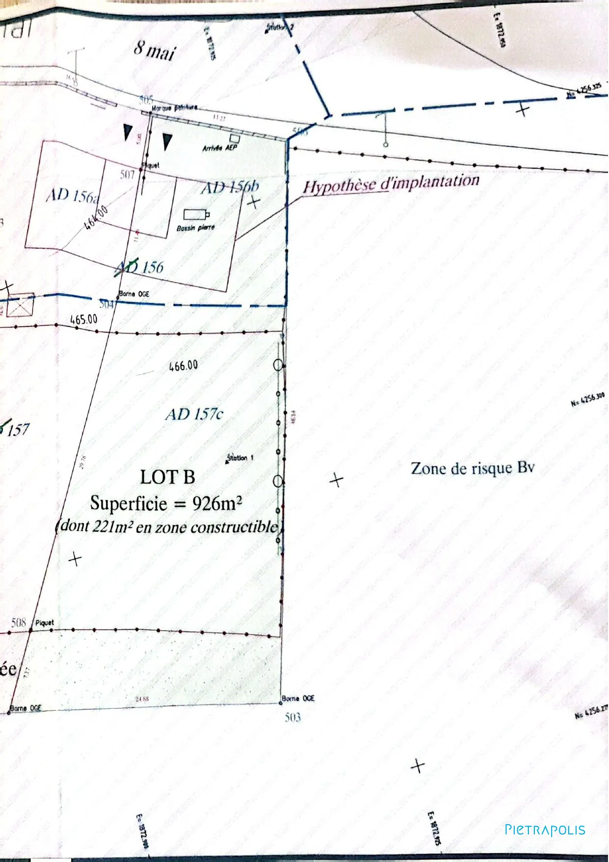 Terrain constructible de 926 m² à Chatonnay pour projet immobilier 