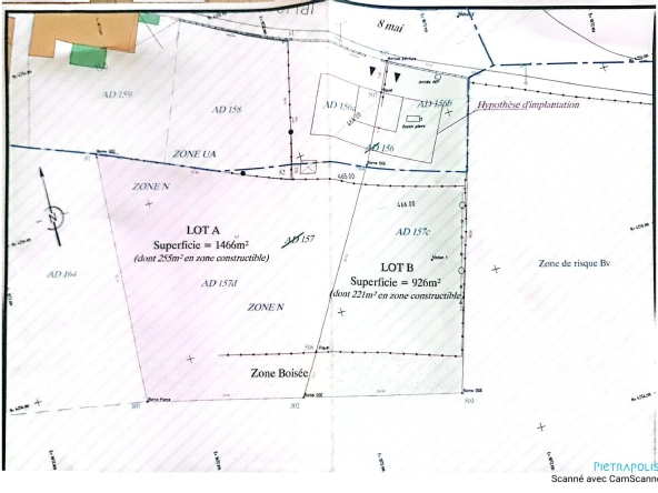 Terrain constructible de 926 m² à Chatonnay pour projet immobilier