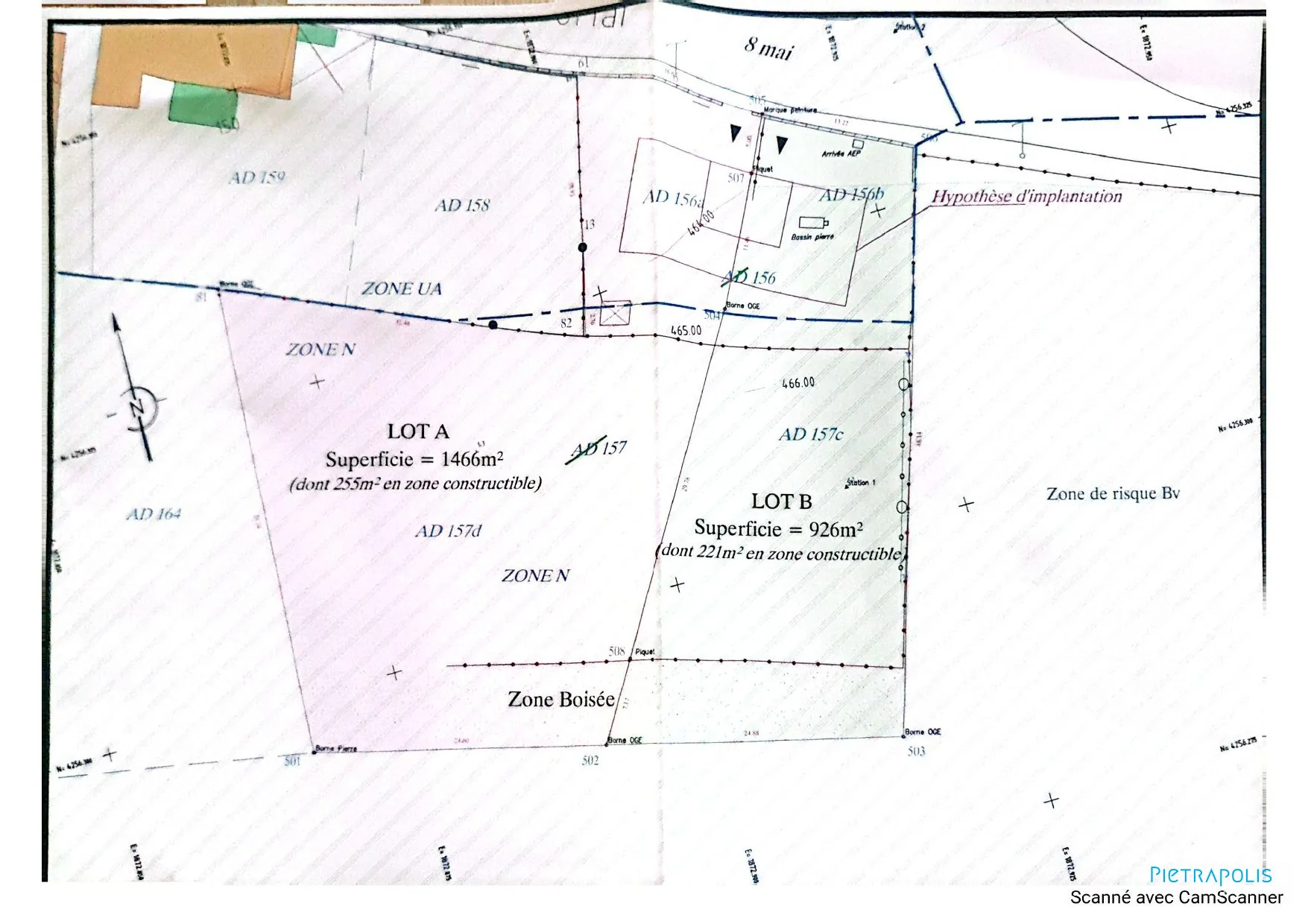 Terrain constructible de 926 m² à Chatonnay pour projet immobilier 