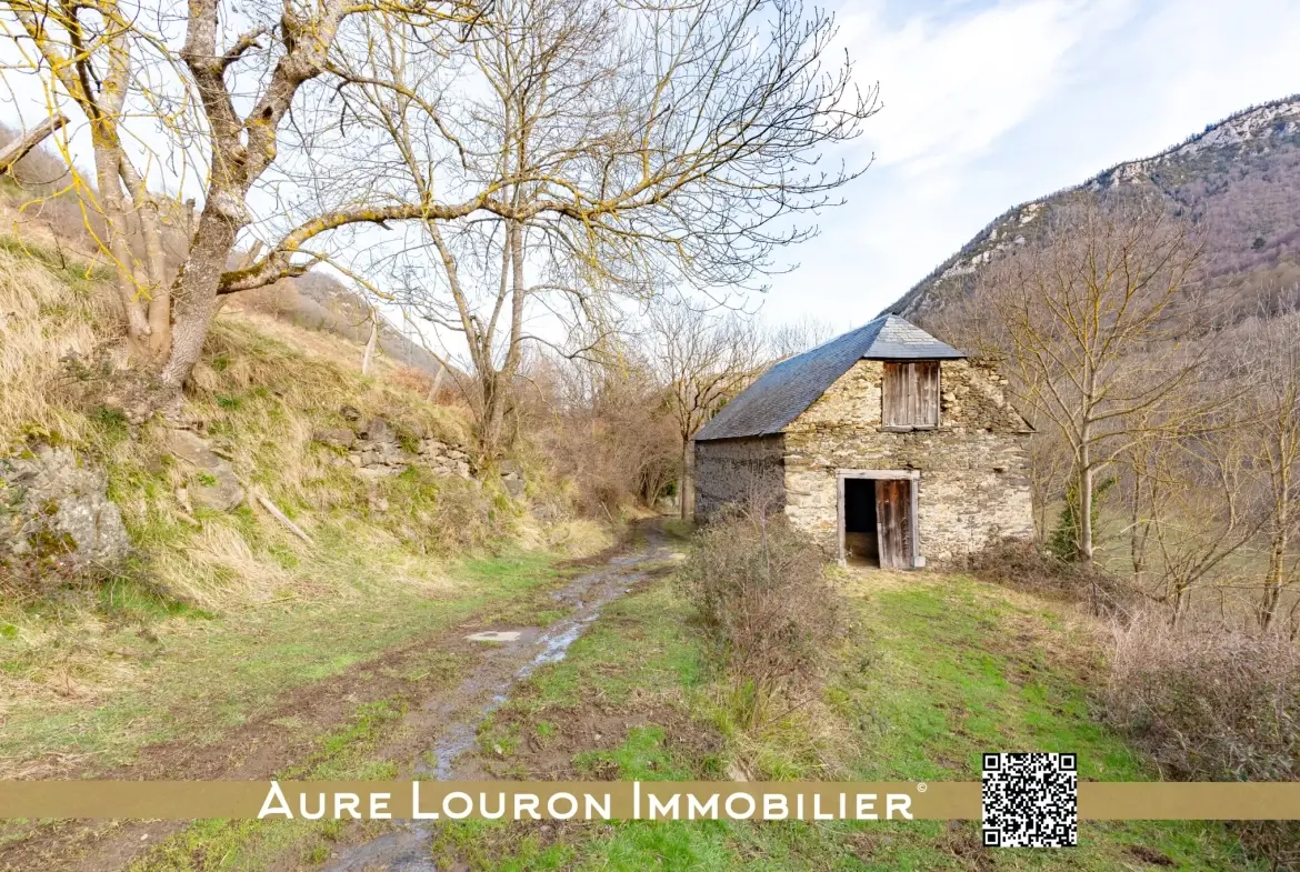 Grange pyrénéenne à vendre sur les hauteurs d’Arreau - potentiel d’aménagement 