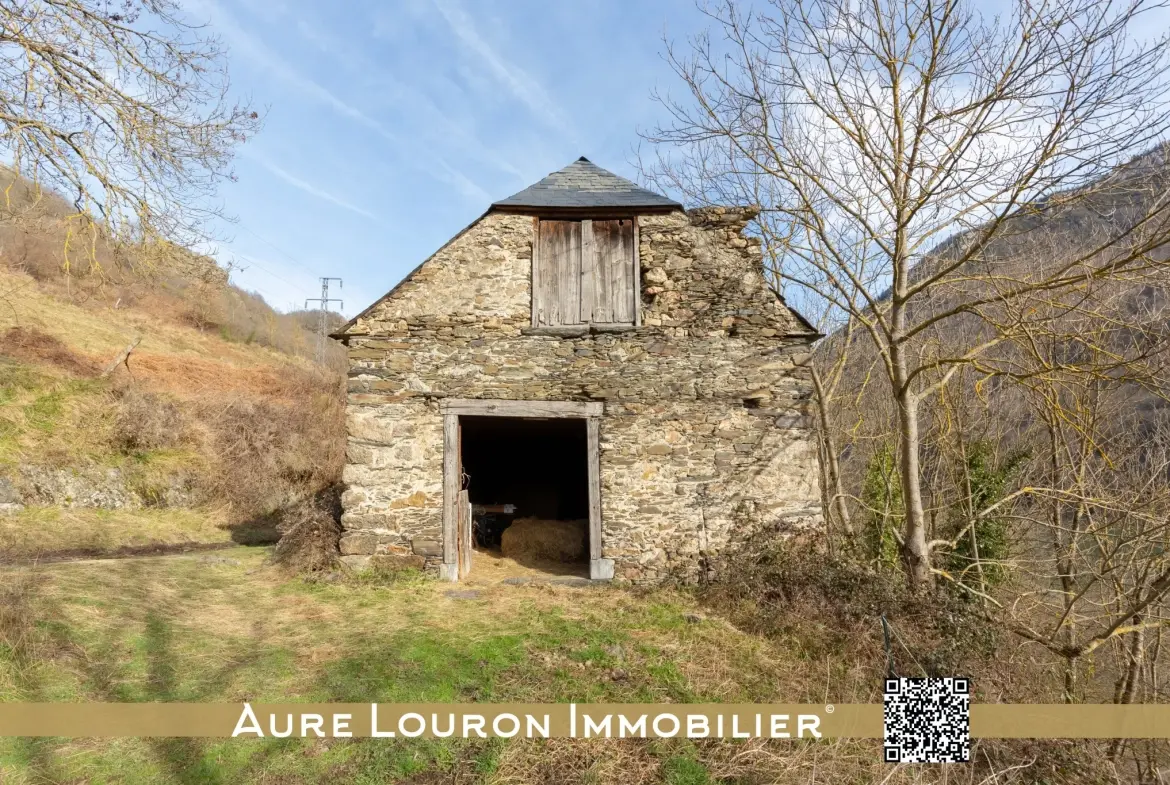 Grange pyrénéenne à vendre sur les hauteurs d’Arreau - potentiel d’aménagement 