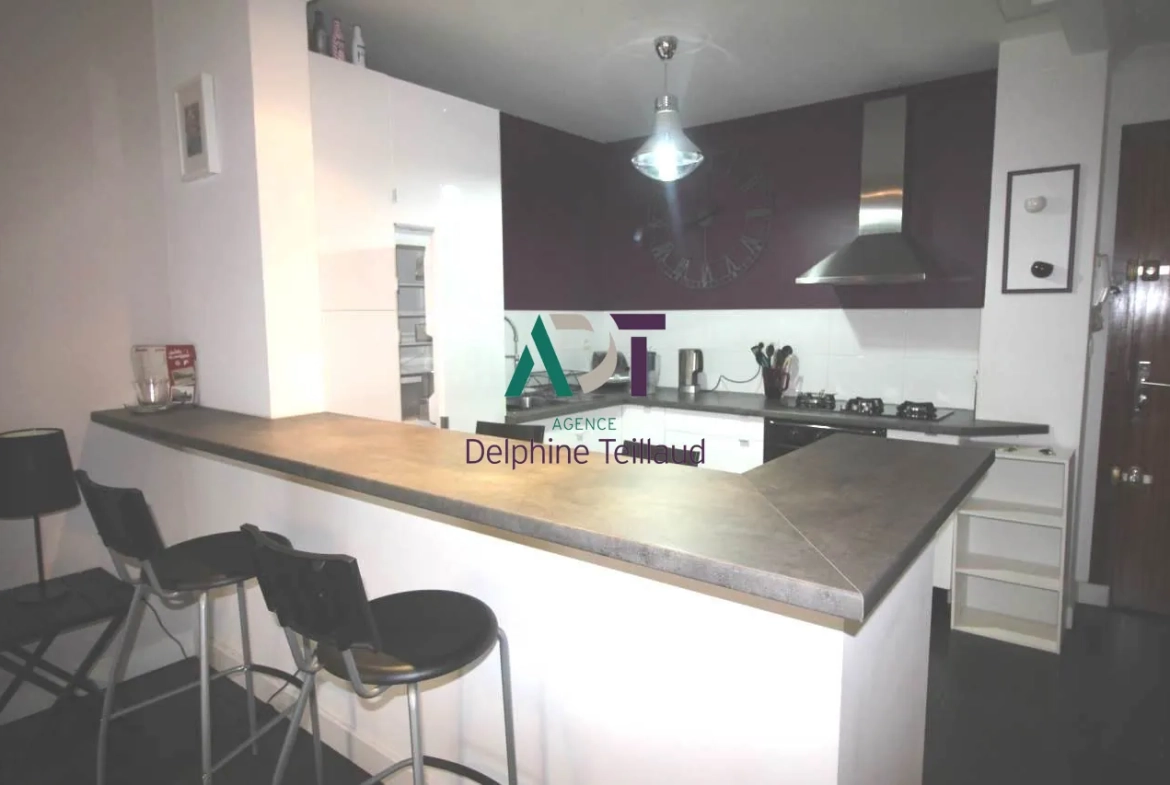 À vendre T2 meublé de 47 m² à Grenoble avec balcon et parking 