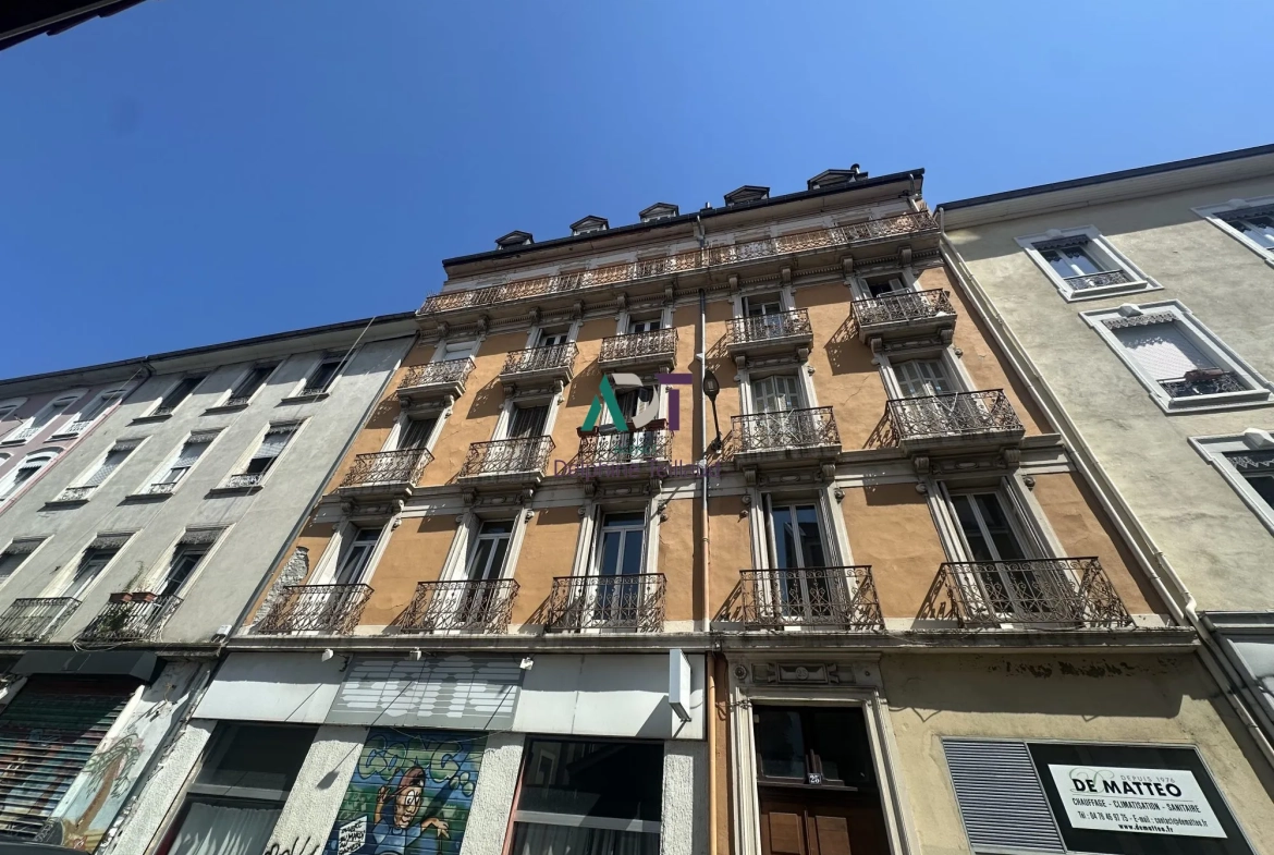 Appartement de 37m² à Grenoble avec balcon, vue ouest, vendu meublé 