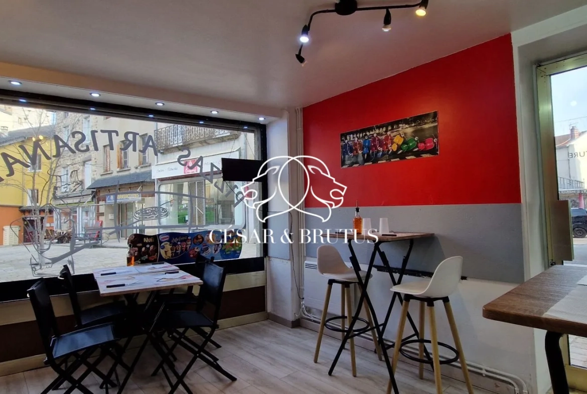 Fonds de commerce pour restaurant en hyper-centre d'Yssingeaux - 31 m² 