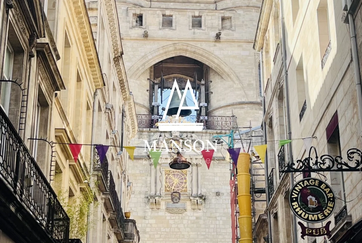 Appartement T1bis rénové à Bordeaux centre historique 