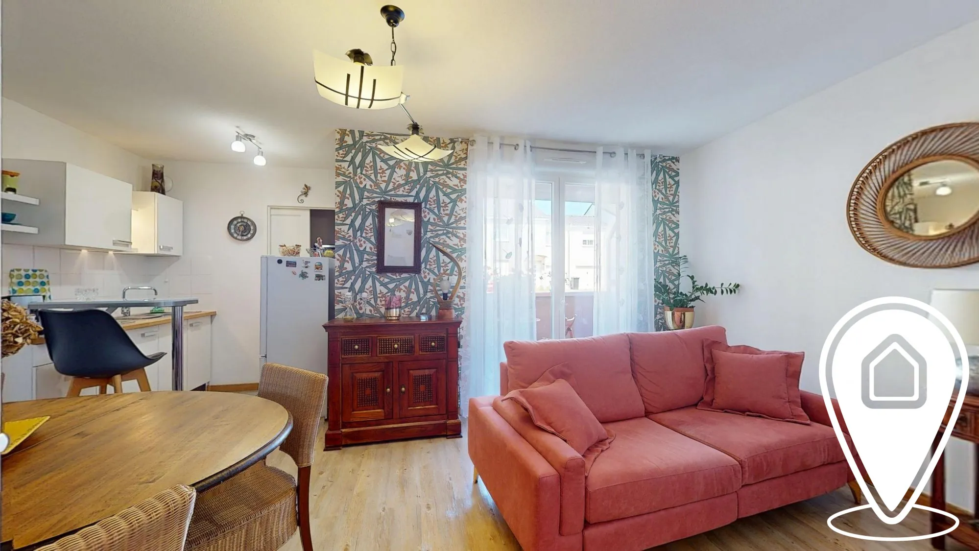 Appartement T2/T3 en rez-de-chaussée à Golbey avec terrasse et stationnement 