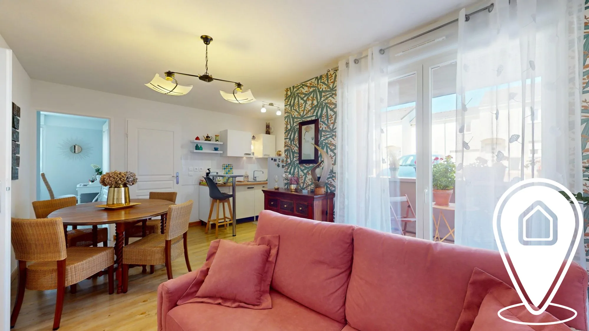 Appartement T2/T3 en rez-de-chaussée à Golbey avec terrasse et stationnement 