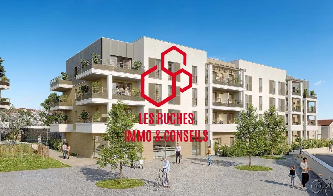 A vendre appartement T2 lumineux de 39 m² à Houdan dans quartier dynamique 