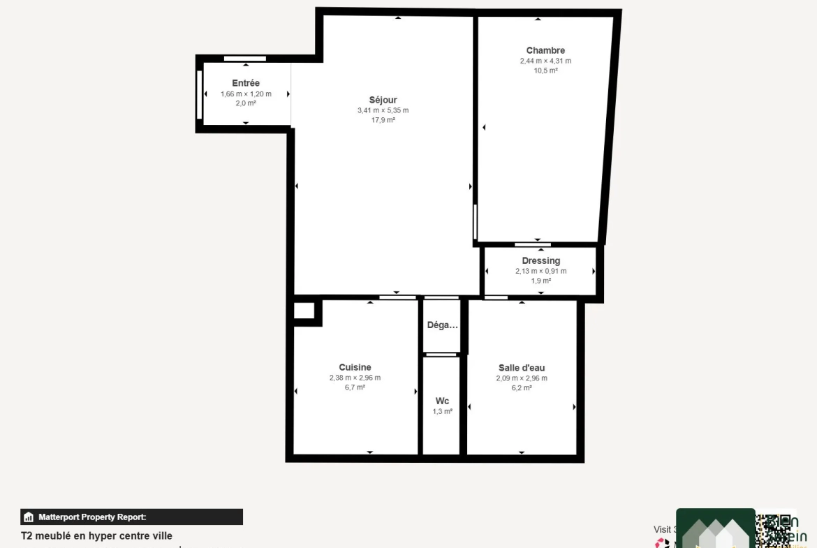 Appartement 2 pièces meublé avec vue sur la cathédrale à Chartres 