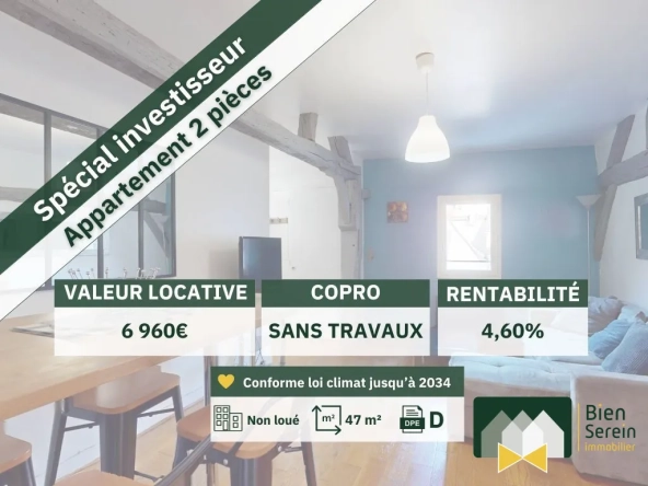 Appartement 2 pièces meublé avec vue sur la cathédrale à Chartres