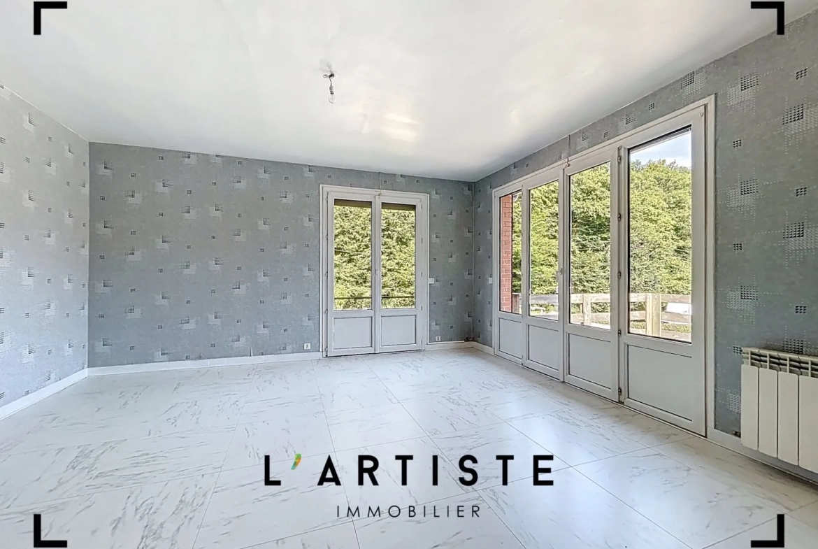Maison de plain-pied à vendre à Elbeuf avec jardin et sous-sol complet 