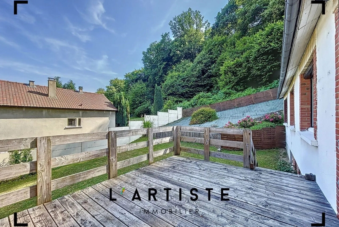 Maison de plain-pied à vendre à Elbeuf avec jardin et sous-sol complet 