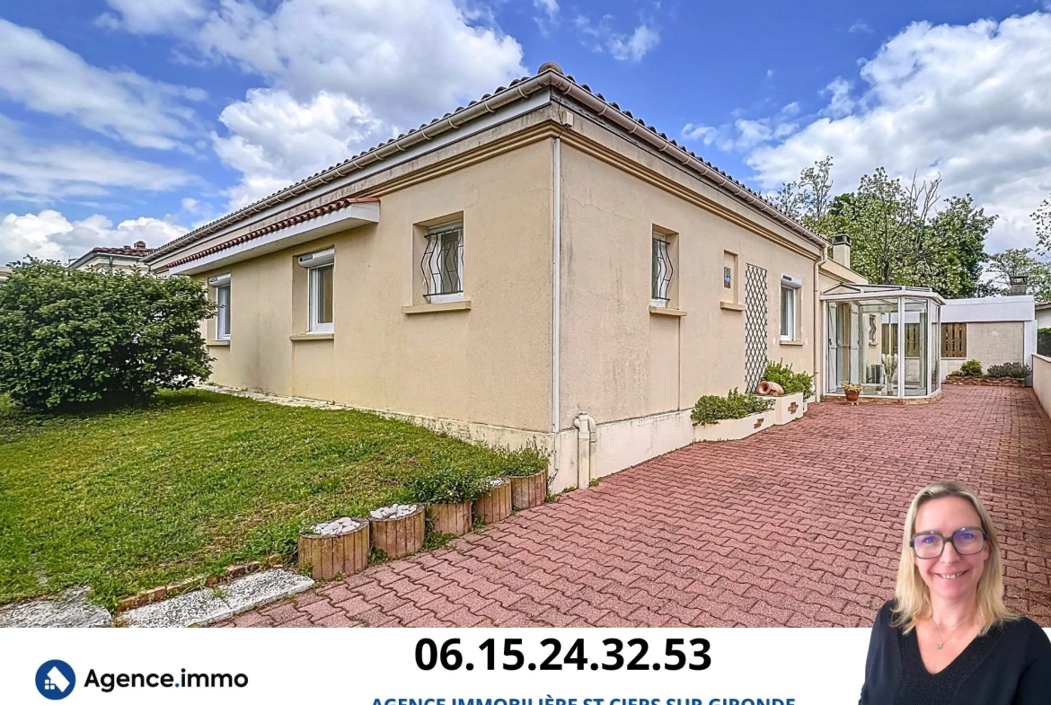 Belle maison de ville de 134 m² avec jardin à Saint-Ciers-sur-Gironde 