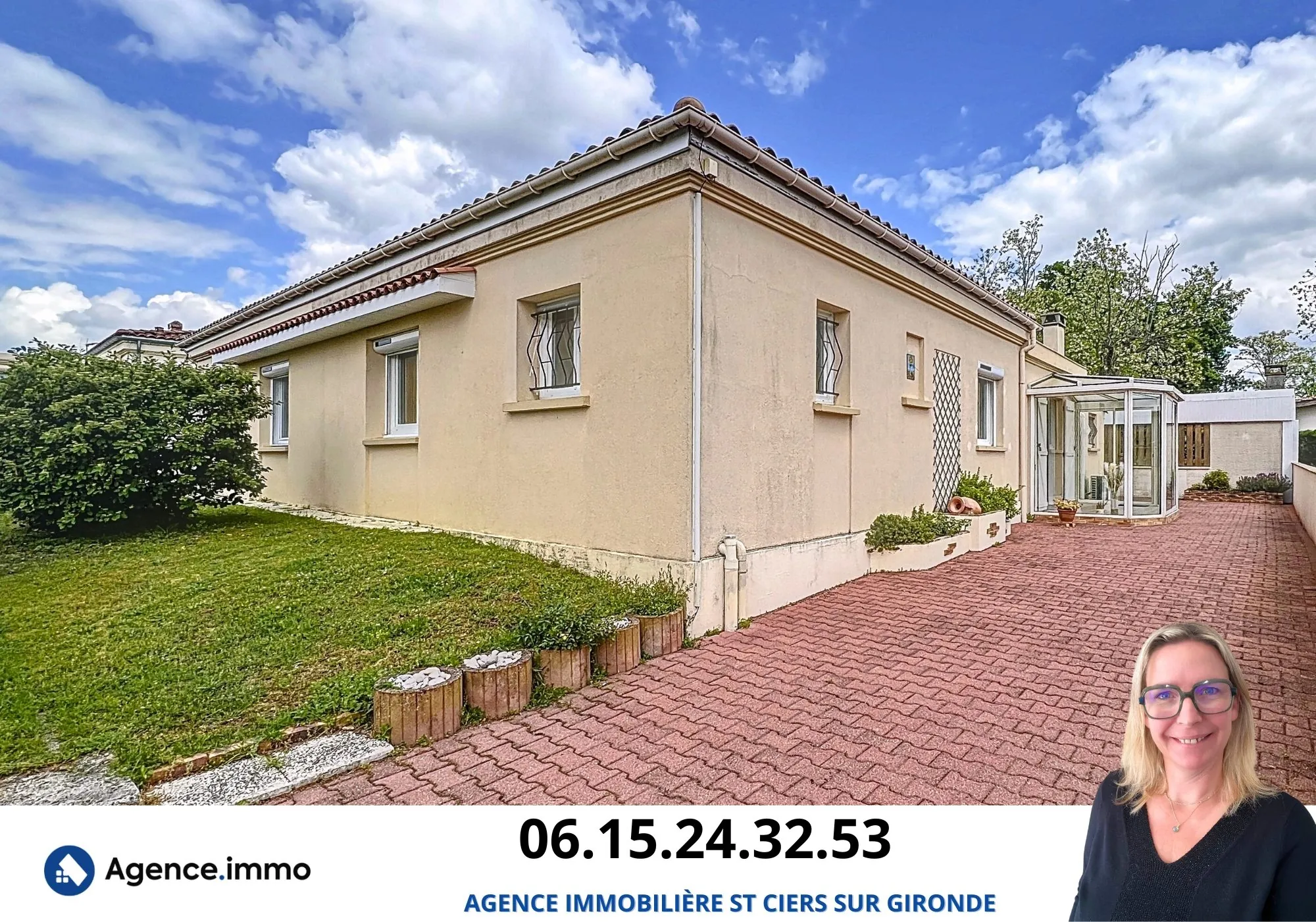 Belle maison de ville de 134 m² avec jardin à Saint-Ciers-sur-Gironde 
