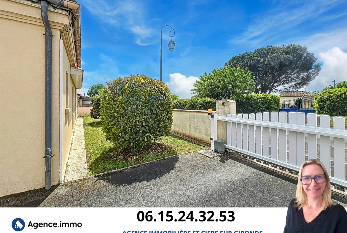 Belle maison de ville de 134 m² avec jardin à Saint-Ciers-sur-Gironde 