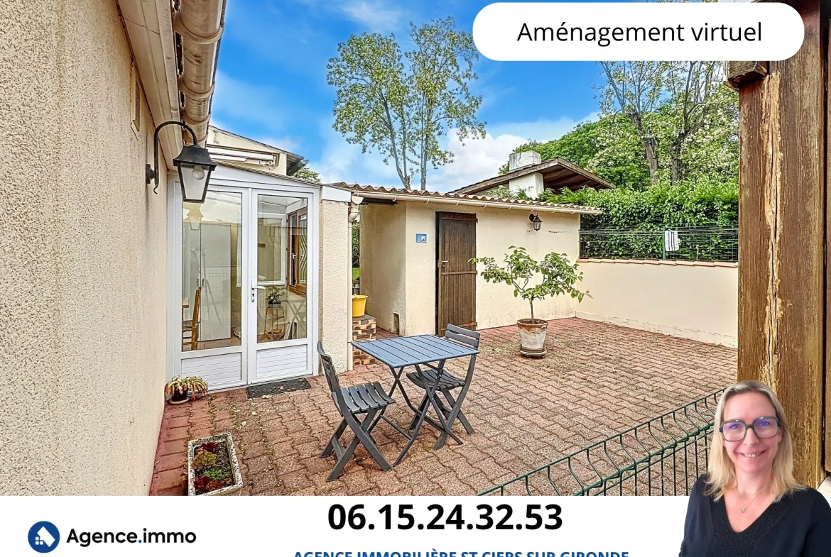 Belle maison de ville de 134 m² avec jardin à Saint-Ciers-sur-Gironde 