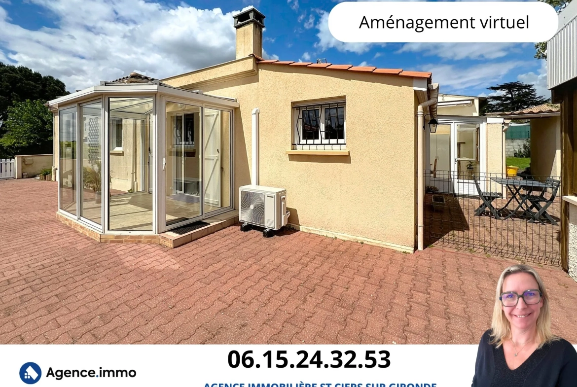 Belle maison de ville de 134 m² avec jardin à Saint-Ciers-sur-Gironde 