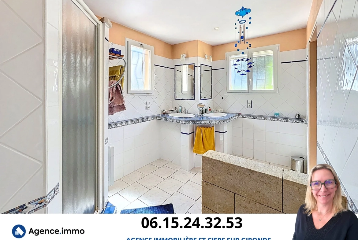 Belle maison de ville de 134 m² avec jardin à Saint-Ciers-sur-Gironde 