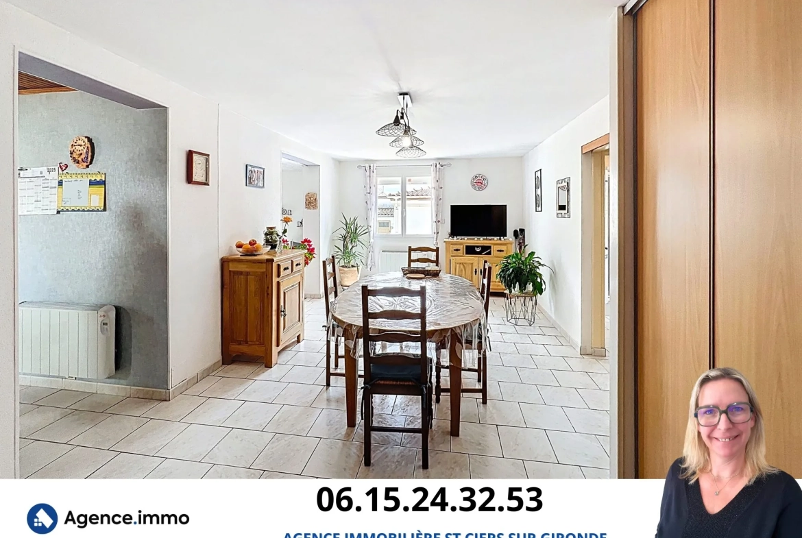Belle maison de ville de 134 m² avec jardin à Saint-Ciers-sur-Gironde 