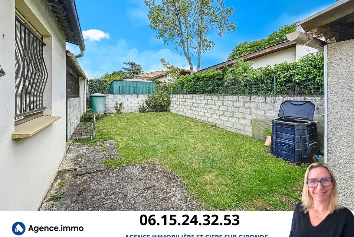 Belle maison de ville de 134 m² avec jardin à Saint-Ciers-sur-Gironde 