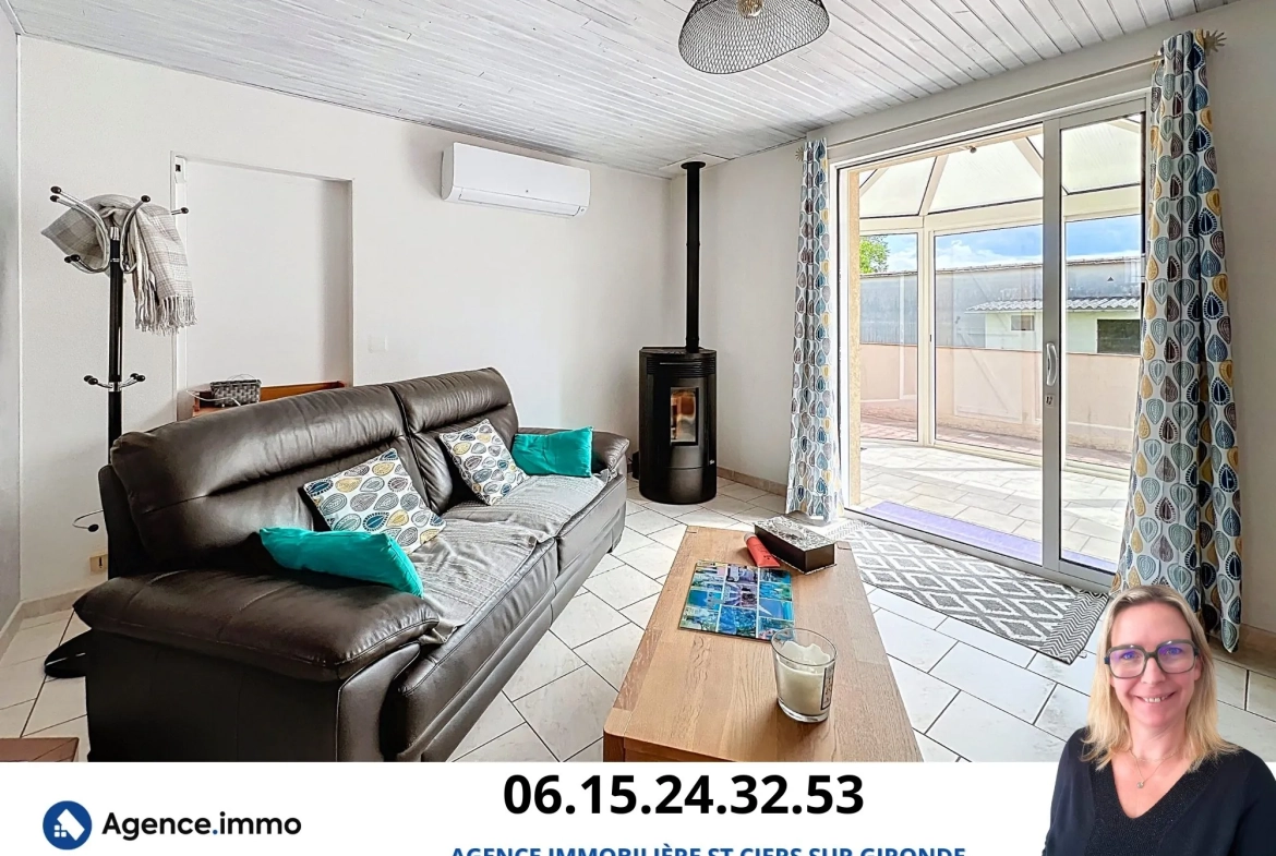 Belle maison de ville de 134 m² avec jardin à Saint-Ciers-sur-Gironde 