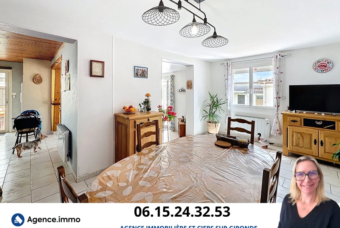 Belle maison de ville de 134 m² avec jardin à Saint-Ciers-sur-Gironde 