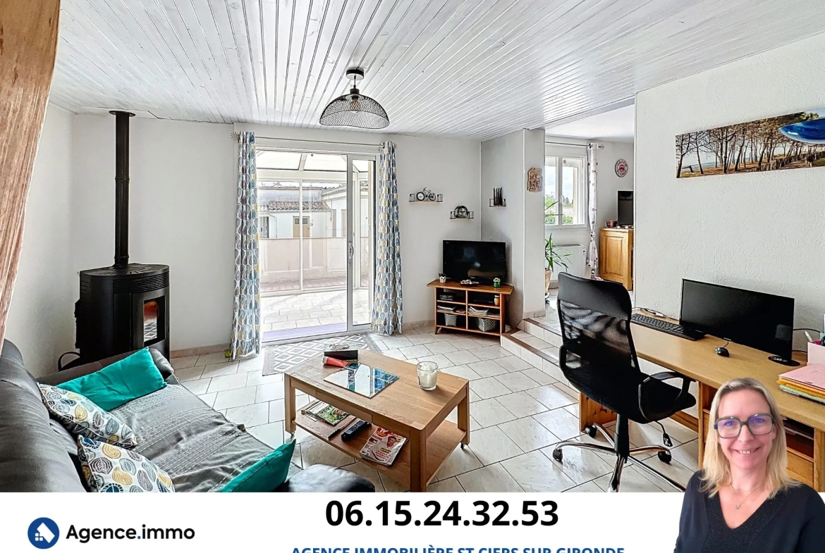 Belle maison de ville de 134 m² avec jardin à Saint-Ciers-sur-Gironde 