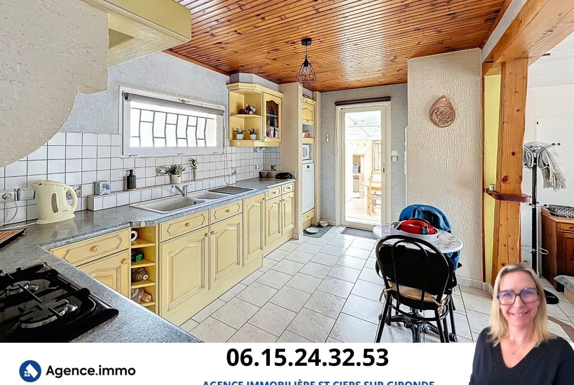 Belle maison de ville de 134 m² avec jardin à Saint-Ciers-sur-Gironde 