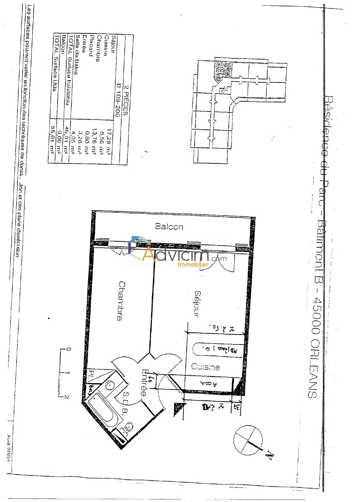Investissez dans cet appartement F2 loué à Orleans, idéal pour investisseur, proximité CFA, 46 m² 