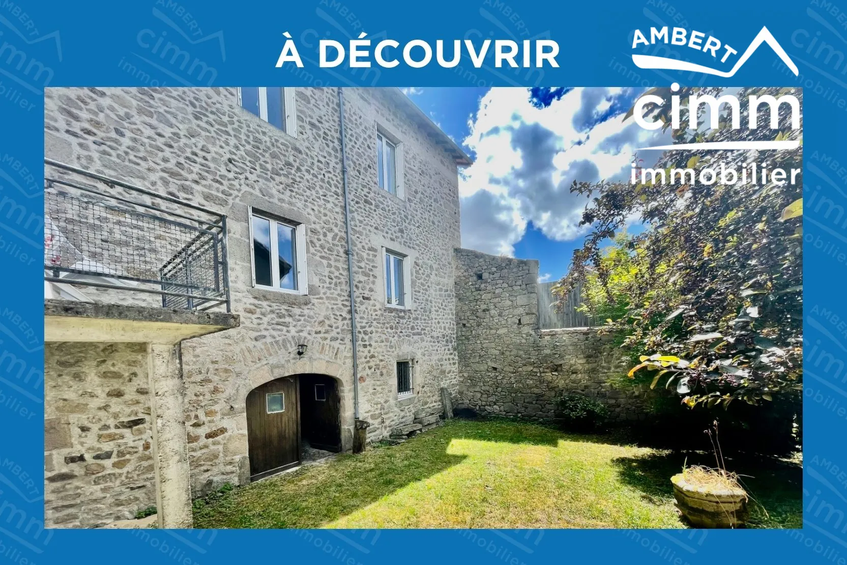 Spacieuse maison en pierres avec jardin au cœur de La Chaise-Dieu 