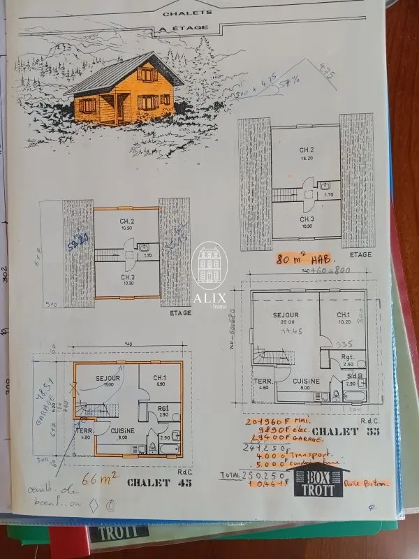 Maison en ossature bois à vendre à Châteaudun, 3 chambres, garage et cave troglodyte 