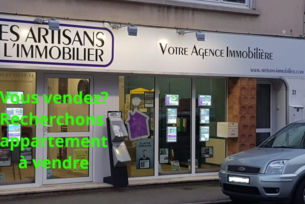 Appartement F2 ou F3 à vendre à Metz et sa périphérie 