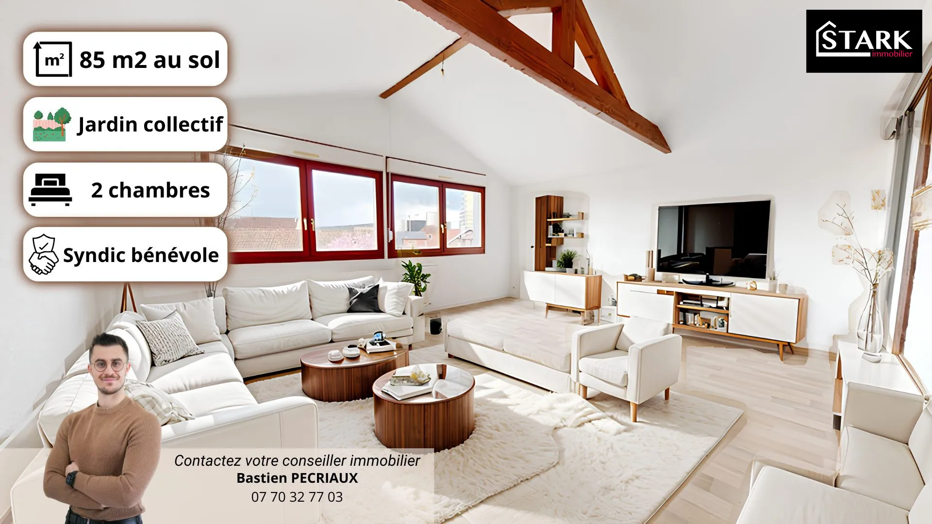 Appartement T3/4 lumineux avec jardin, cave à Belfort - Investissement ou résidence principale 