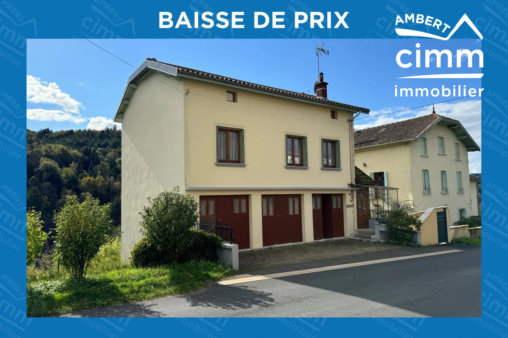 Maison de 59 m² avec double garage et jardin à Olliergues 